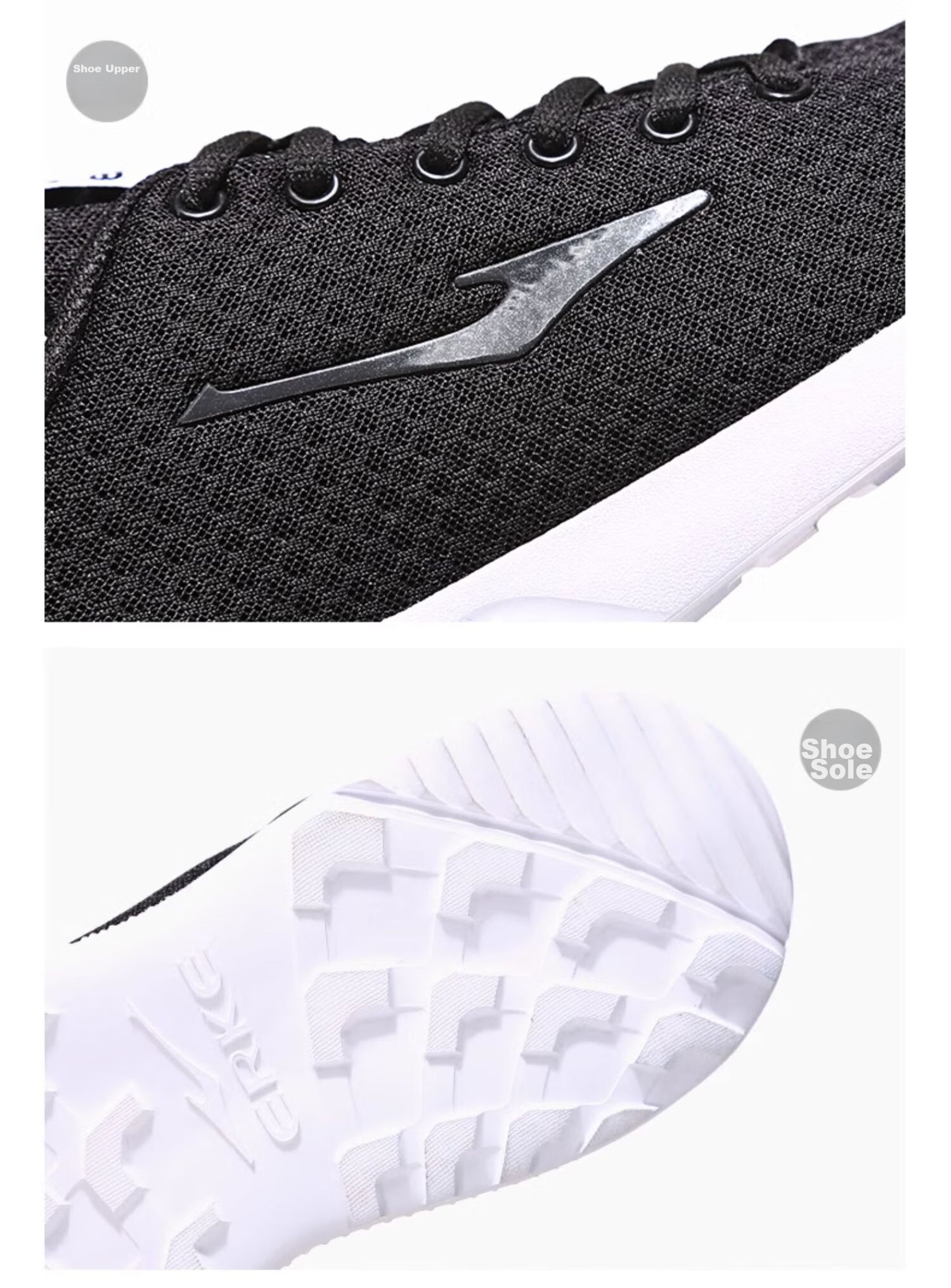ERKE Men's Shoes, Sports Casual Shoes, Mesh Shoes for Men, Lightweight Shock-Absorbing Non-Slip Sports Shoes, Men's Jogging Shoes, Basic Running Shoes 14