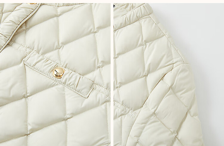Dme [Qianjin Madeline] Winter Chanel-Style Lightweight Cloud 90% Duck Down Coarse Tweed Filling Puffer Jacket for Wome 8