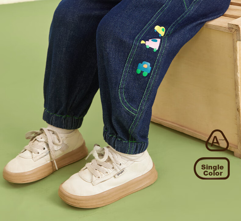 Ciciibear [Color-Fast] Ciciibear Boys' Jeans, Spring 2024 New Style, Children's Casual Pants, Baby Boy Tapered Trousers 2