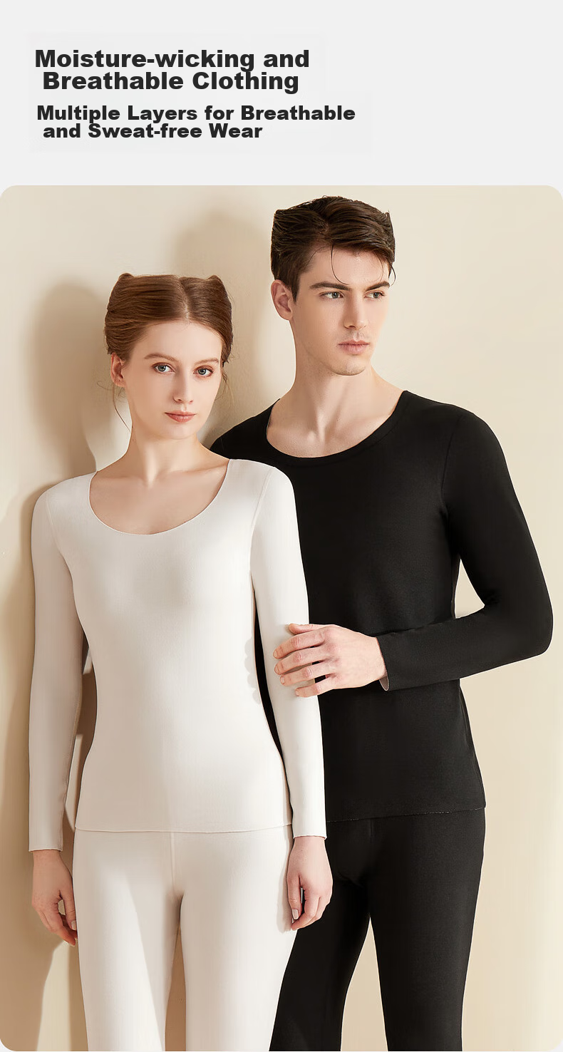 MiiOW Thermal Underwear for Men, Silk And Down Blend, Seamless Warm Base Layer, Autumn Top And Bottom Set, New Style for 2026 13