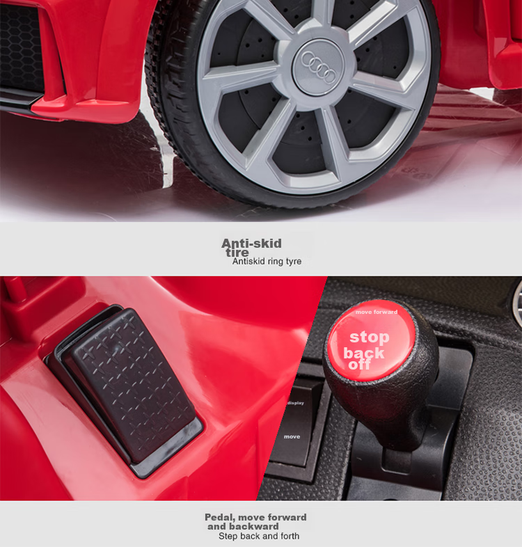BeRica Electric Ride-On Car for Children, Audi Authorized Remote Control Toy Car for Boys And Girls, Rideable Vehicle, Baby Gift 34