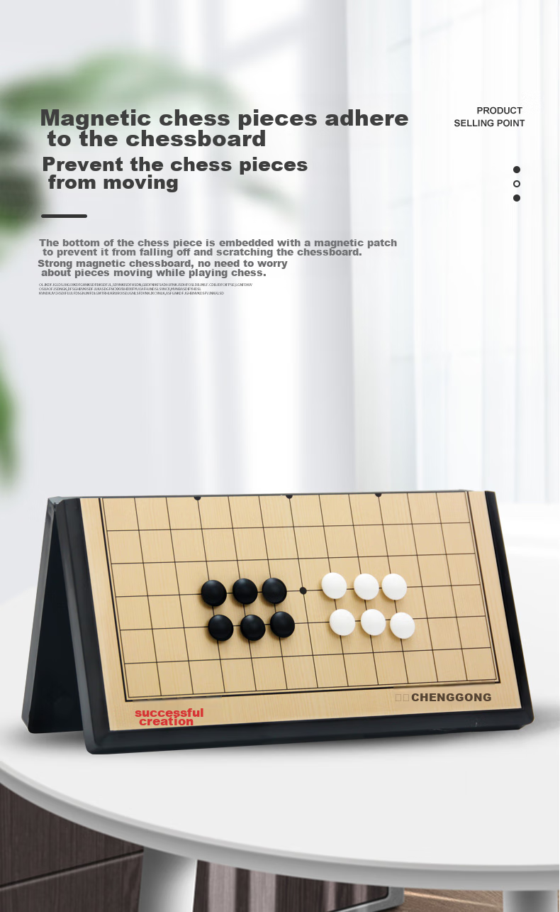 Chenggong Magnetic Go And Gomoku Small Size 13x13 Board Game Set for Children's Go, 4011 Back-To Camping Gift 1