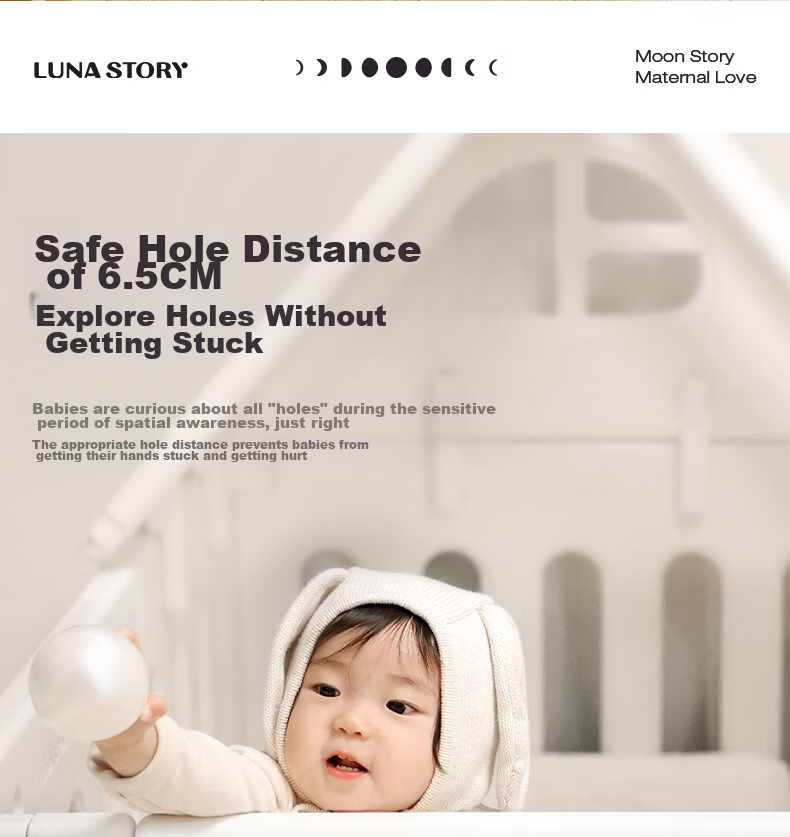 Yuelianggushi LUNASTORY Magic Cube Game Fence, Baby Safety Barrier, Infant Playpen for Living Room Floor, Playground, 200*180cm, Adjustable And Foldable 16