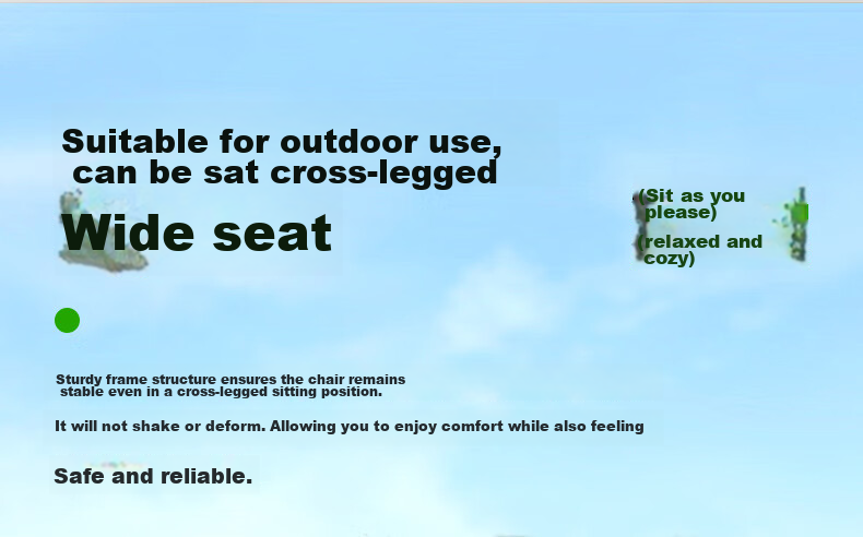 Qingxi Folding Chair, Outdoor Camping Portable Backrest Chair, Fishing Chair, Leisure Chair, Space Cotton Moon Chair [Fine Sand Yellow] 13