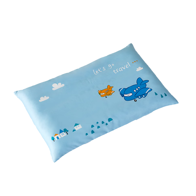 MERCURY Kids Pillow, Class A Pillow Core, Single Pure Cotton Pillow, Student Dormitory Pillow Core, One with Pillowcase, 48*74*5.5cm