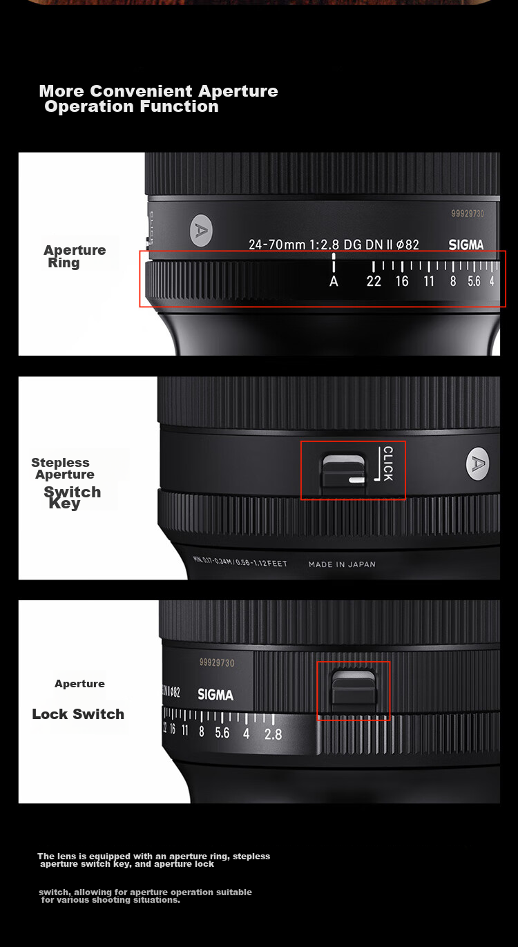 SIGMA Art 24-70mm F2.8 DG DN II, Full-Frame Mirrorless Camera, Constant Aperture 2470, Portrait Landscape Travel Live Streaming (L-Mount) 10