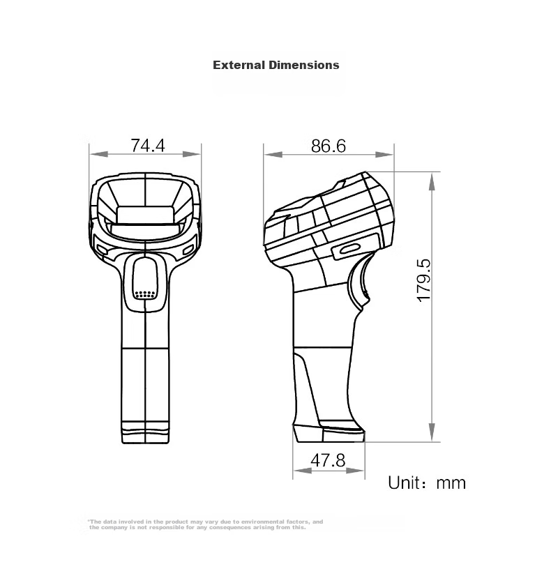 Haikangwei Industrial Barcode Scanner IDH3013 1D/2D QR Code Barcode DPM Code Warehouse Logistics Product Tracking 1.3 Million Scanning Speed U-Shaped Port Standard Distance 19