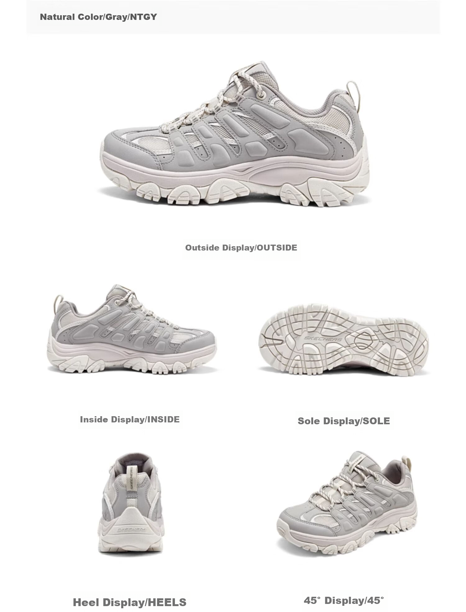 Skechers Xingshan | Women's Trail Running Shoes, Lightweight Shock-Absorbing Wear-Resistant Casual Outdoor Hiking Shoes 180185C 41