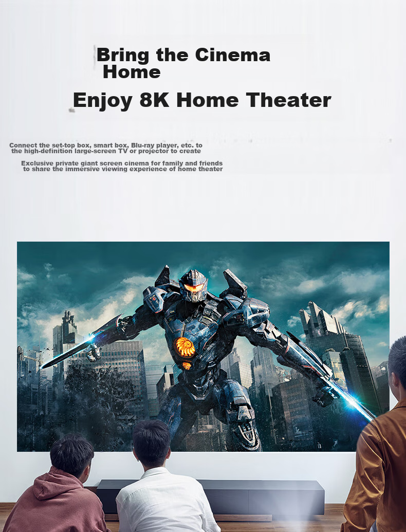 FIBBR HDMI Cable Version 2.1 Video Cable 4K144Hz/8K60Hz Set-Top Box Apple TV TV Soundbar Projector Connection Cable Compatible with HDMI2.0 2 Meters 9