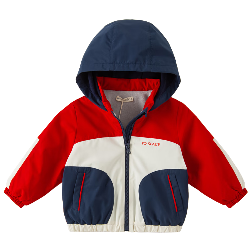 DAVE & BELLA Boys' New Year Jacket Toddler Baby Autumn Winter Stylish Red Kids' Clothing