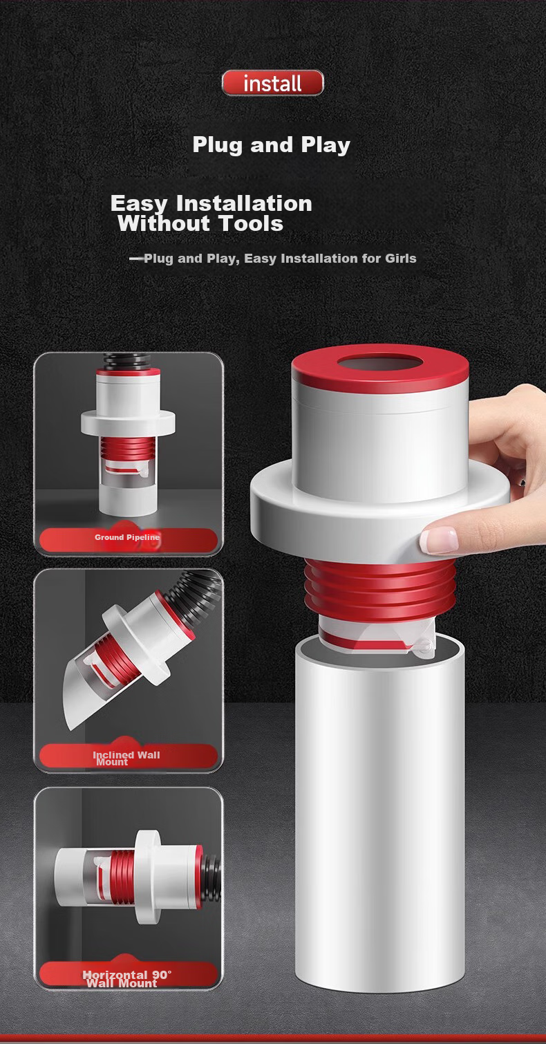 Pollock Drain Anti-Odor Device, Drain Stopper, Kitchen Drain Seal Ring, Drainage Pipe Anti-Odor And Anti-Overflow, 55 3