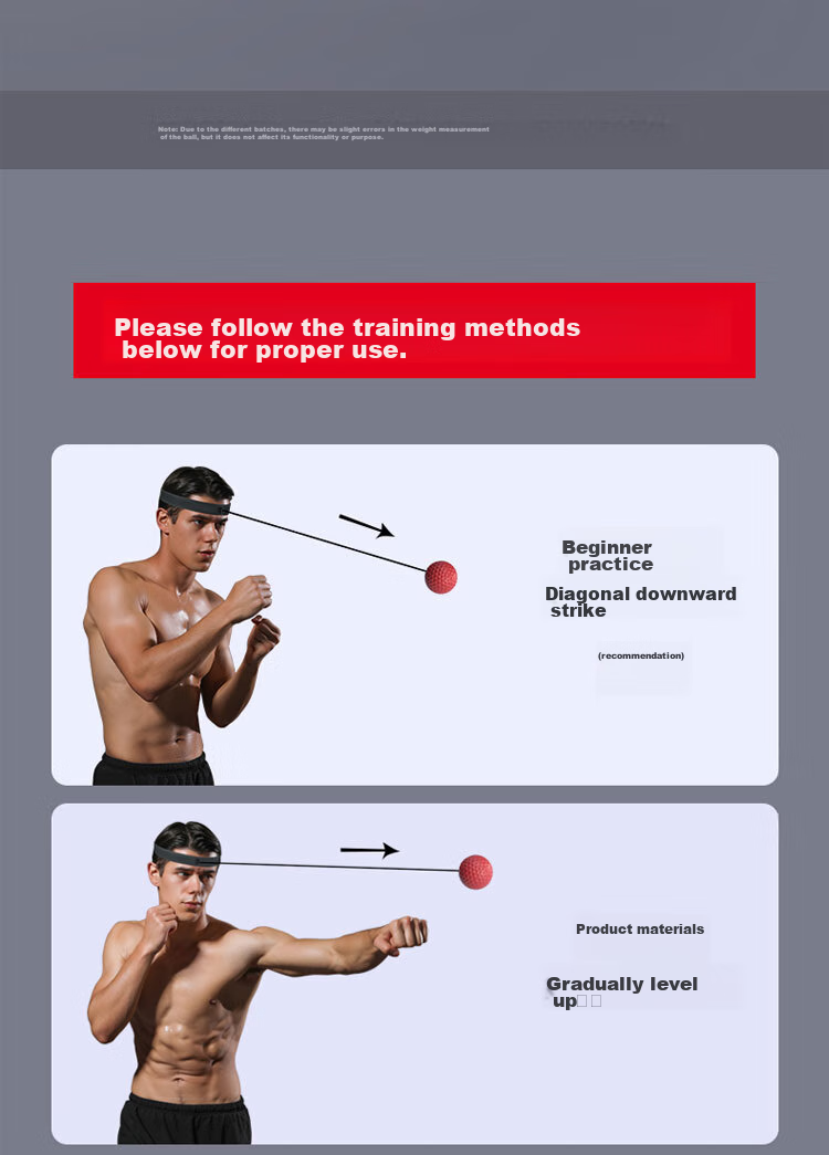 Duweike Boxing Speed Ball, UFC Fighting Sanda Training Stress Relief Head-Mounted Reaction Ball, MMA Double Ball 6