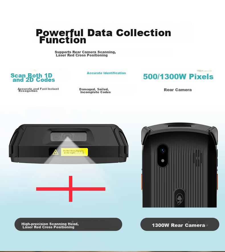 UROVO I6310 Series Handheld Data Terminal PDA Industrial Smartphone, Inventory Machine with Barcode Scanner, I6310 High-End Version (4+64GB), (WIFI+Bluetooth+4G) 6