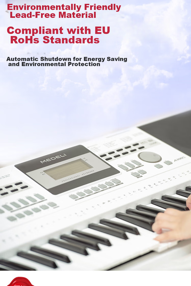 MEDELI Electronic Keyboard MK110 Beginner Recommended 61-Key Touch-Sensitive Keyboard 8