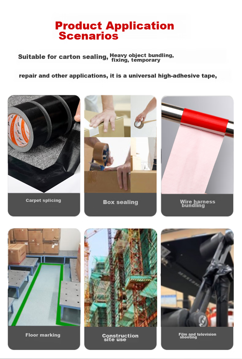 Sitoo Strong Adhesive Tape, High-Adhesion Wear-Resistant Waterproof Tape, Carpet Fixing, Pipe Repair, Window Windproof Sealing, Black, 48mm*10m, 3C Digital Full Network Low Price 4