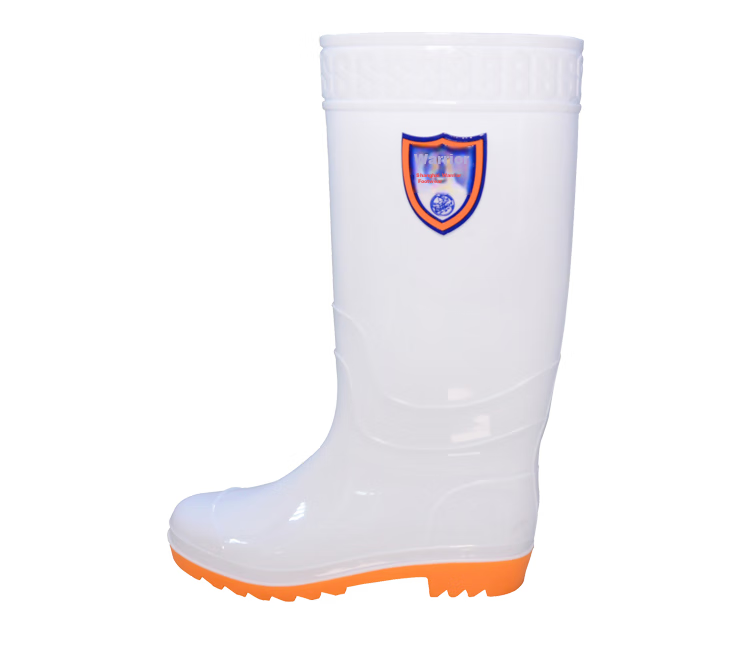 Warrior Men's Mid-High Rain Boots, Rubber Shoes, Overshoes, Waterproof, Oil-Resistant Food Boots for Kitchen, 8867 White, Size 43 9