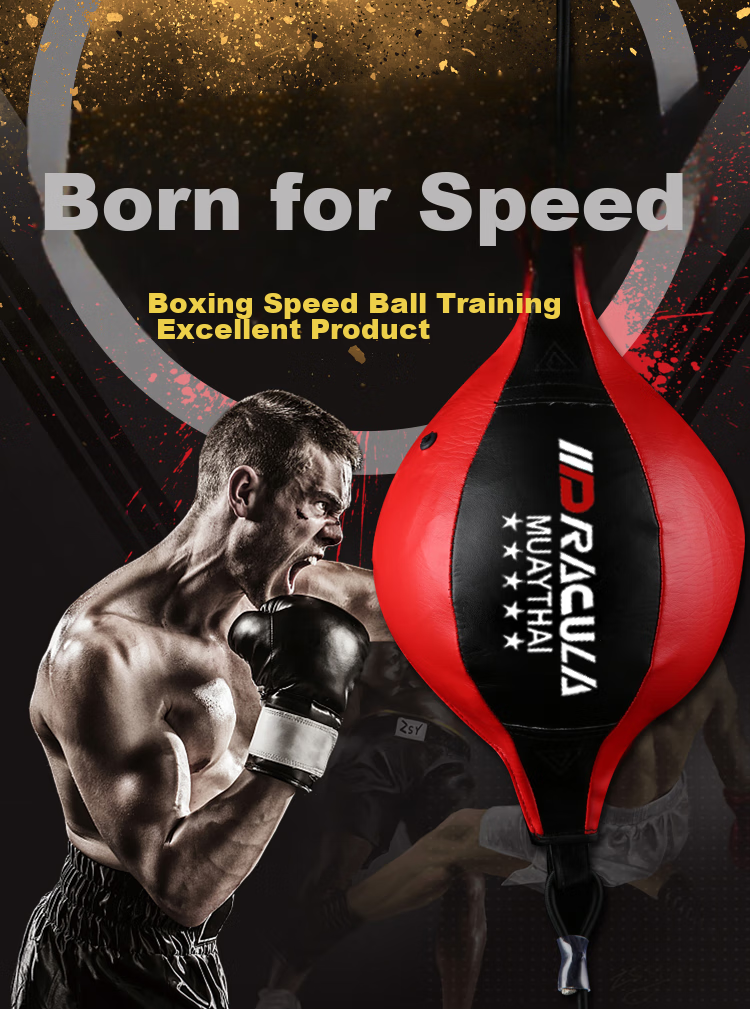 MUAYTHAI DRACULA Boxing Speed Ball, Rebound Ducking Earth Hanging Home Fitness Training Equipment Reaction Ball Gold 4