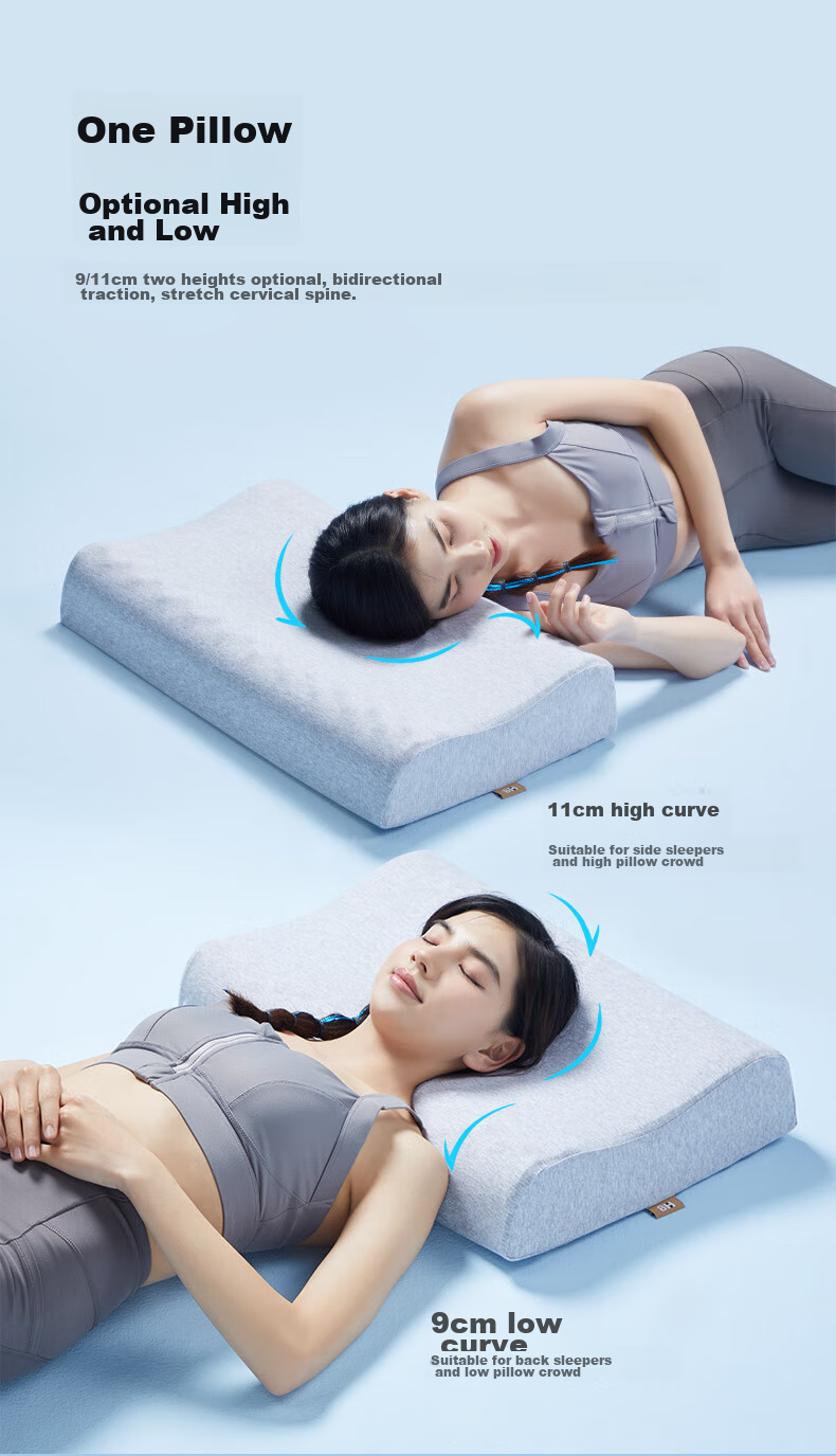 8H Thailand 94% Natural Latex Pillow for Adults, Cervical Spine Support And Sleep Aid, Z8 Gray 13