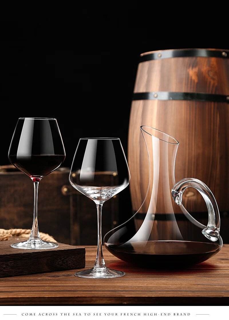 Myhobby Luxury High-End Home Crystal Wine Glass Set with Decanter for Hotel and Restaurant Use 12