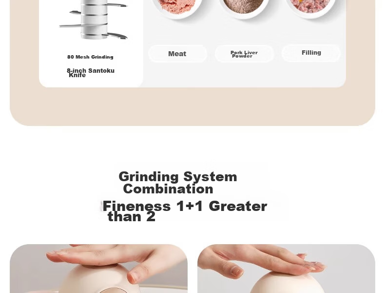 Taoqibaby Baby Food Processor, Small Multifunctional Meat Grinder, Baby Food Preparation Tool, Fruit And Vegetable Puree Maker 21