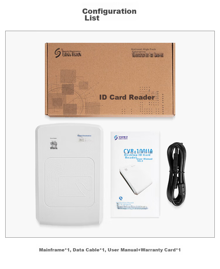 Huashidianzi CVR-100UA ID Card Reader, Identity Reader, Identity Recognition Device, Identity Scanner, Identity Reader 8
