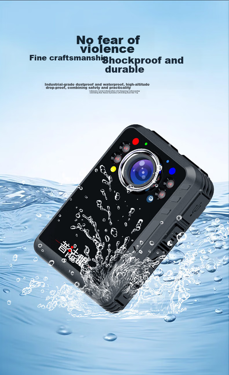 Pufa Eye DSJ-PF8 Explosion-Proof Law Enforcement Recorder 4K HD Night Vision Chest-Mounted Body Camera Shockproof Video Recorder 128GB 13