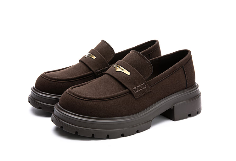 Dusto Thick-Soled Loafers for Women, 2026 New Spring Collection, British Style Versatile Black Leather Shoes, Commuter Flats 13