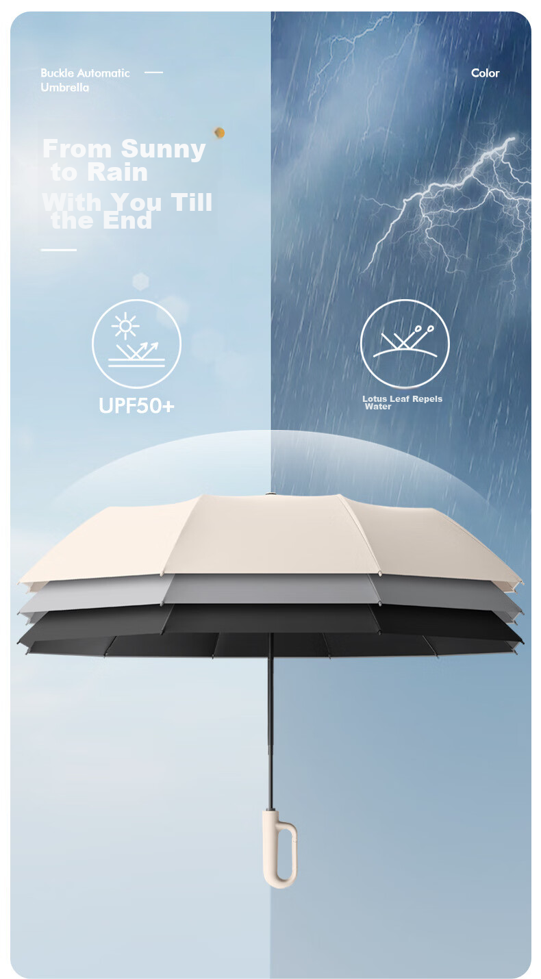 Huashi Car Reverse Umbrella, Large Size, for Men And Women, High-End, Suitable for Both Sun And Rain, Fully Automatic, Self-Closing, Anti-Rebound Folding Umbrella 13