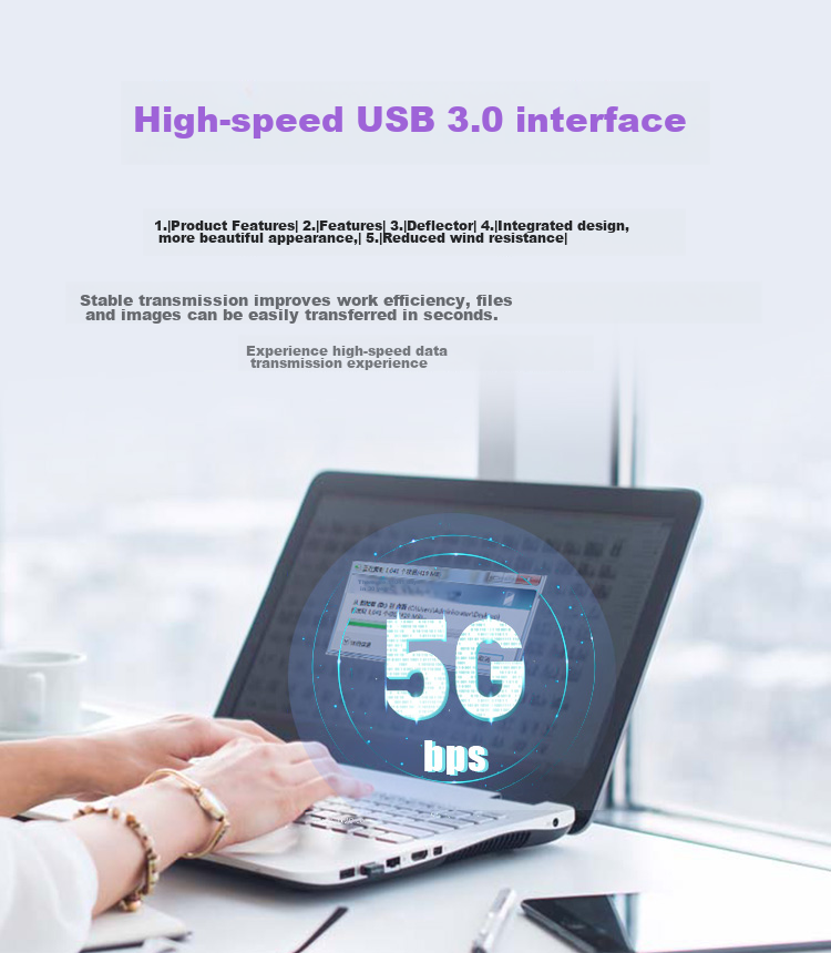 Lenovo USB Hub 3.0 Expansion Dock Converter, Four-In Adapter, HUB Concentrator, Vertical Plug Expansion Device, Laptop/desktop Computer Converter, Universal 4