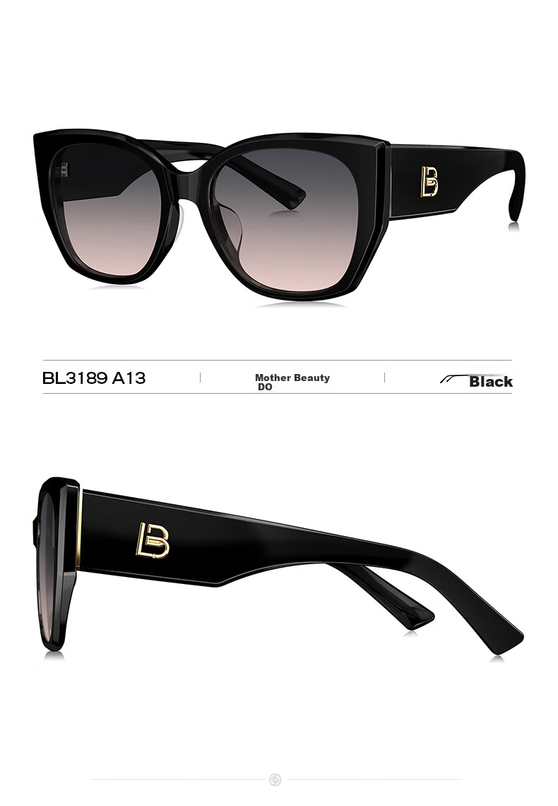 BOLON Sunglasses, Cat-Eye Polarized Style, Yang Zi's Same Model, Driving UV Protection Sunglasses, Trendy for Men And Women, BL3195C20 15