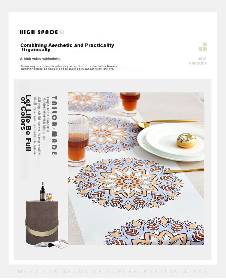 AVIVI Waterproof And Oil-Proof Heat-Resistant Rectangular Tablecloth for Dining Table, Coffee Table, And Desk Cover 140*180 Cm 3