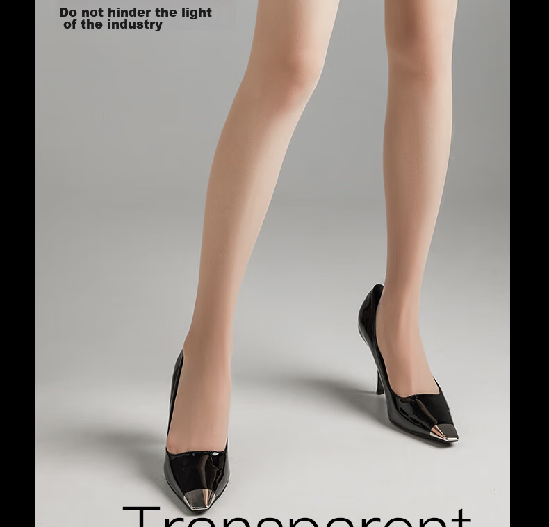 BONAS "Black Obsidian 0 Sensation" Ultra-Thin Black Stockings for Women, Sexy High Transparency, Cuttable to Any Length, Anti-Snagging, Bare Leg Effect 7