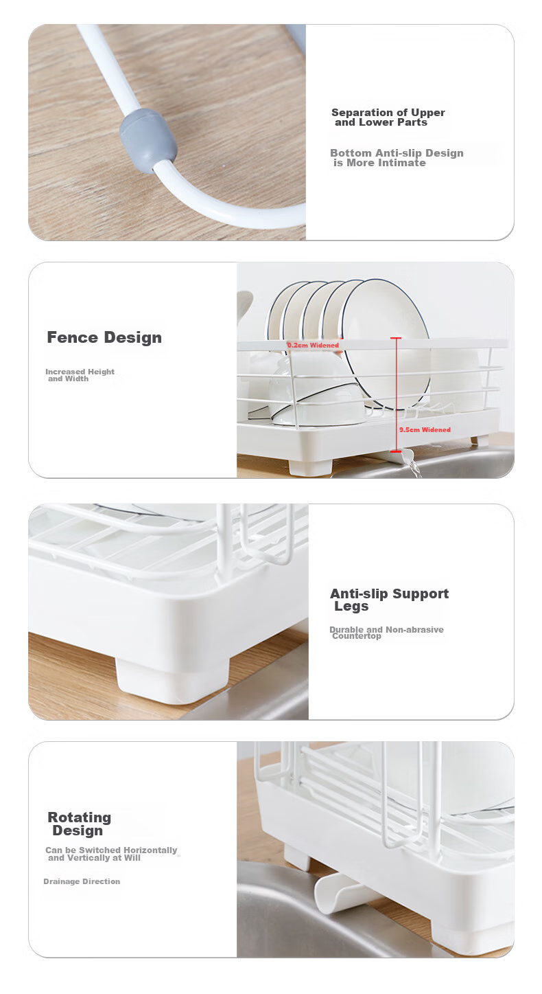 ASVEL Kitchen Sink Drainer Rack Storage Shelf for Bowls, Chopsticks, Plates, Cups 10
