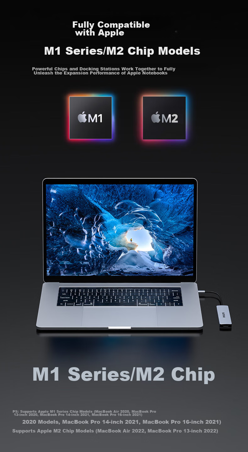 Philips Type-C Docking Station 4K60Hz USB-C to HDMI Adapter Ethernet Hub Splitter for Huawei Apple MacBook Laptop 9
