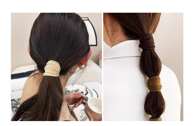 Yefili 10-Pack High Ponytail Hair Ties Wide Seamless Elastic Hair Bands for Women Students High Elastic Hair Accessories 17