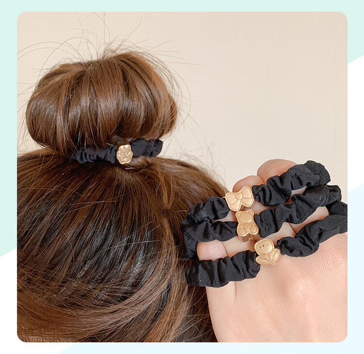 CHIMERA 4 Ponytail Hair Ties, Simple Glazed Heart-Shaped Hair Bands, Hair Ties for Women, Mid-Autumn Festival Gift 20