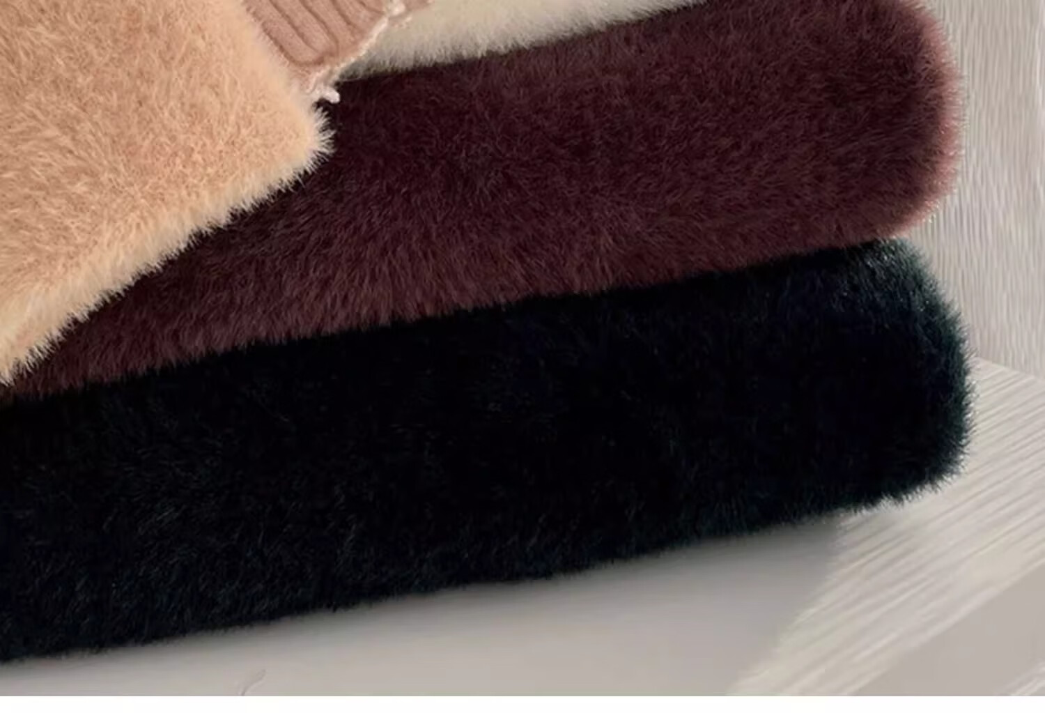 YUZHAOLIN Half Turtleneck Fleece Lined Ruffled Edge Sweater Women Autumn Winter Thickened Knitwear Warm Top 3