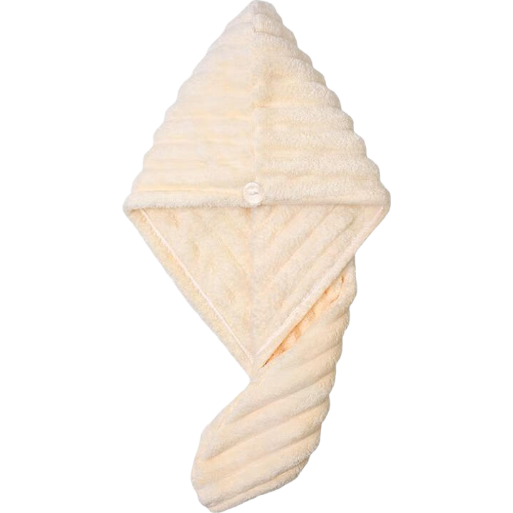 Grace 10A Grade Antibacterial Hair Drying Cap, Highly Absorbent Towel Headband, Shower Cap, Thickened Hair Drying Towel, Milk Apricot Color