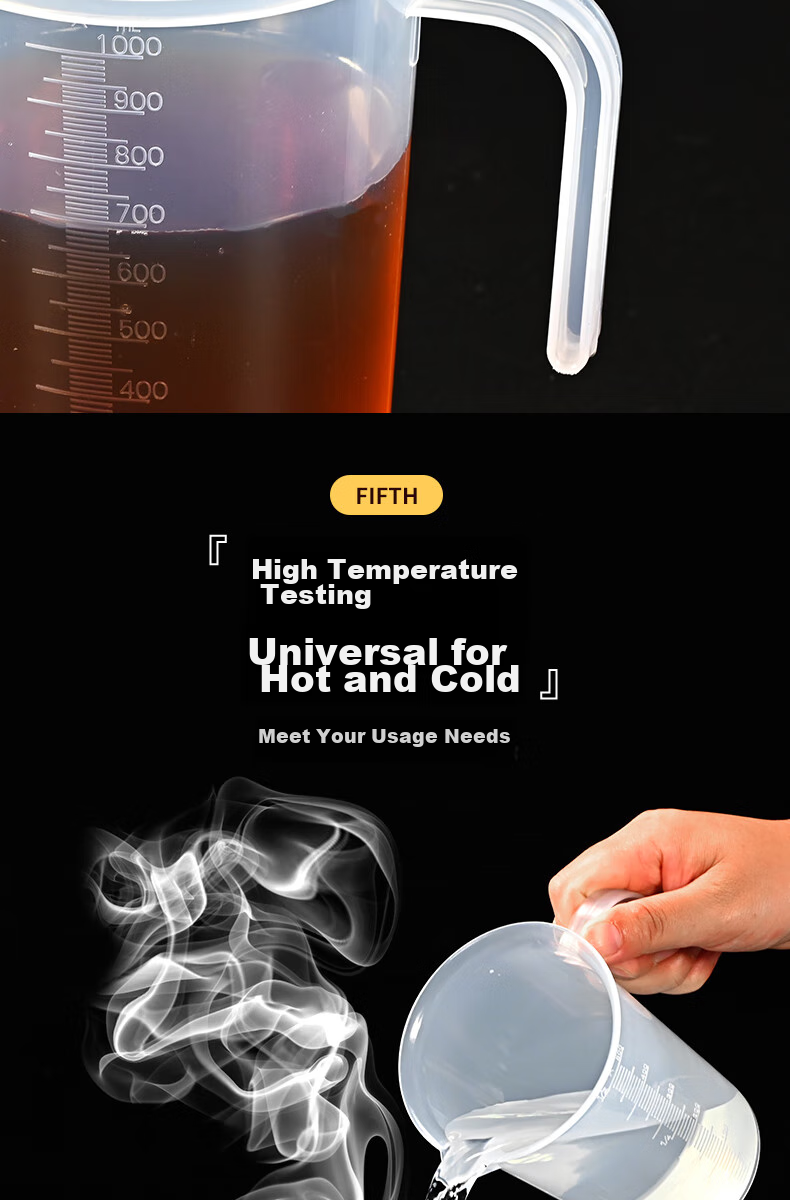 Babike Measuring Cup, 1 Liter * 1 with Lid, Food-Grade PP Plastic, Kitchen Baking Water Cup, Heat-Resistant Milk Measuring Cup 7