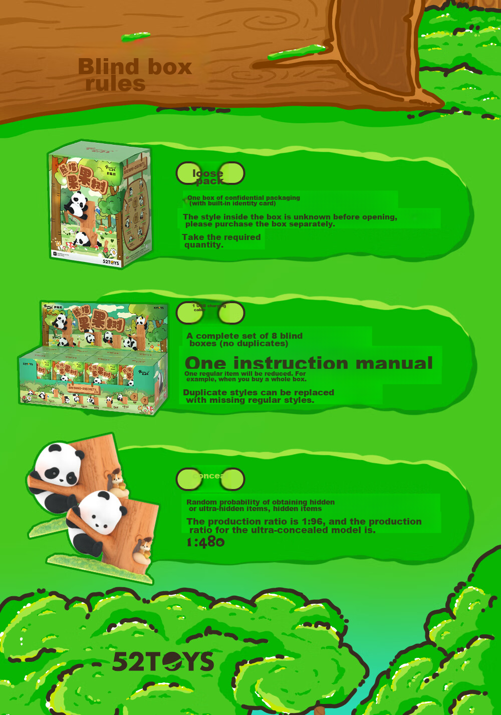 52TOYS Panda Roll, Cute Minime, Versatile Blind Box, Adorable Particles, Full Box of 20 Pieces, Mid-Autumn Festival Gift 10