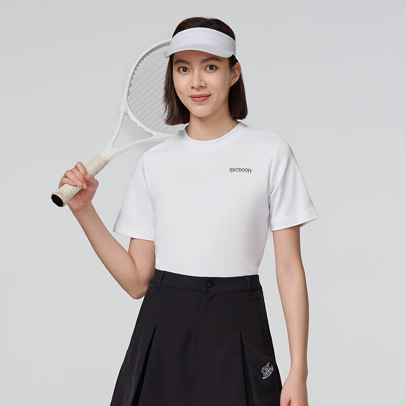 OUTDOOR PRODUCTS Cotton T-Shirt for Women, Spring/summer 2026 Couple Comfortable Light Spring Short-Sleeve Dopamine Rainbow T-Shirt OFTX422461