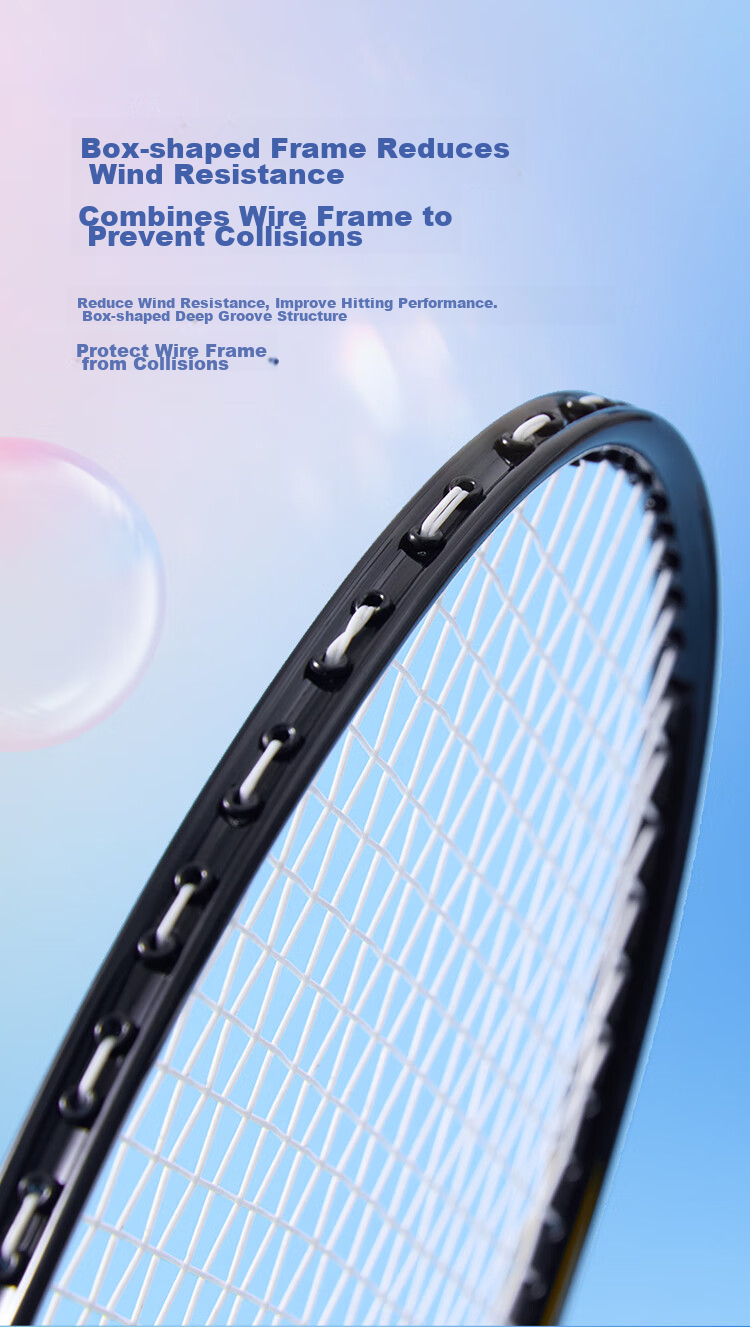 ANTA Badminton Racket Aluminum Alloy Basic Training Pair for Men And Women, with Free Gift (Racket Case + Three Durable Shuttlecocks) 5
