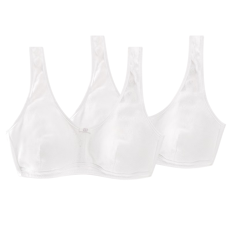 Ailier &ouluola Girls' Underwear for Middle School Students Ages 12-16, Teenage Girls' Pure Cotton High School Bra, Puberty Development Stage, Size 85B