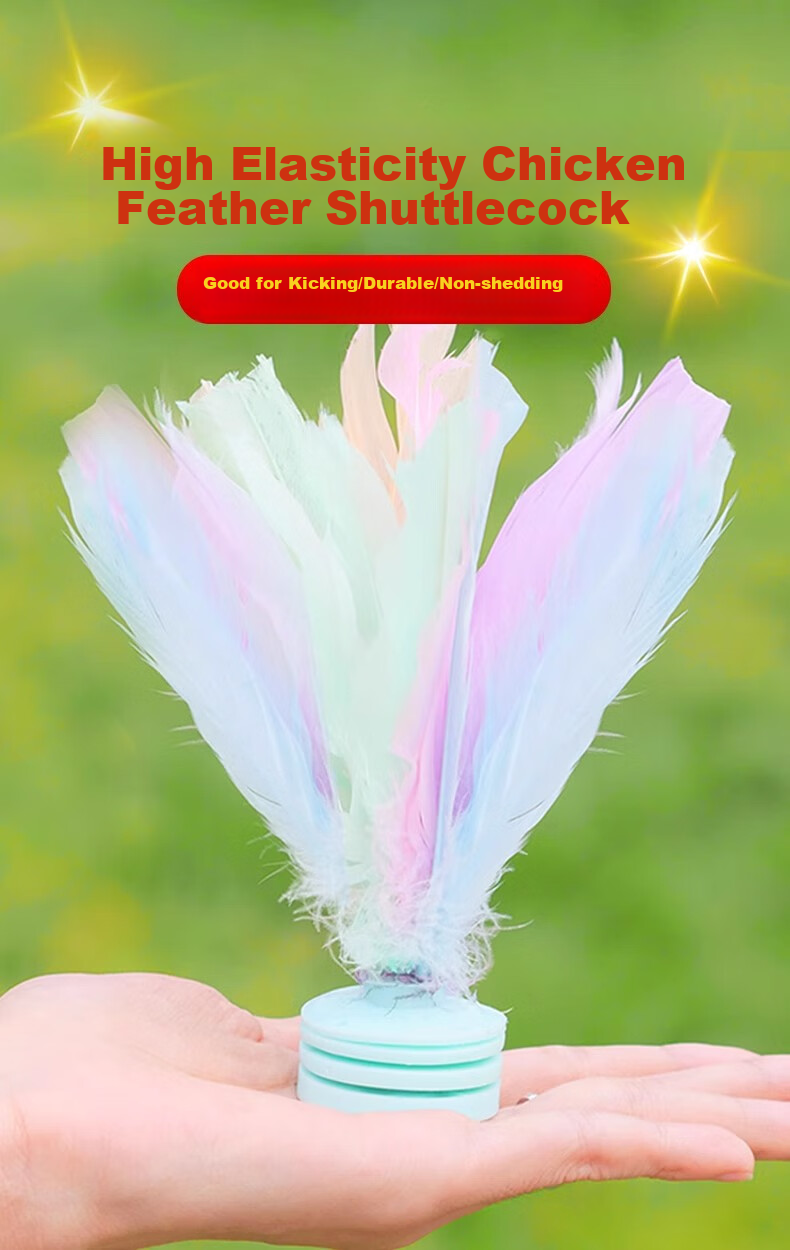 Zihu Colorful Feather Shuttlecock for Children And Elementary School Students, Shuttlecock for Competition, Durable And Kickable, 3-Pack 1