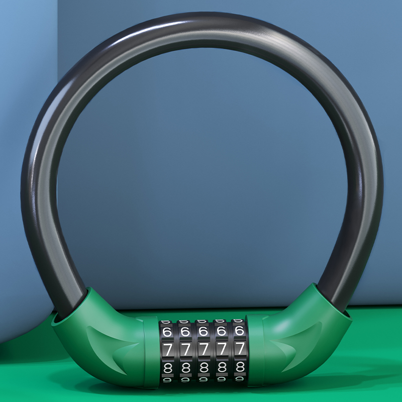 Велосипедный замок Move Iron, пятизначный кодовый замок, портативный замок для шлема, противоугонный стальной трос для горного и электровелосипеда, утолщенный