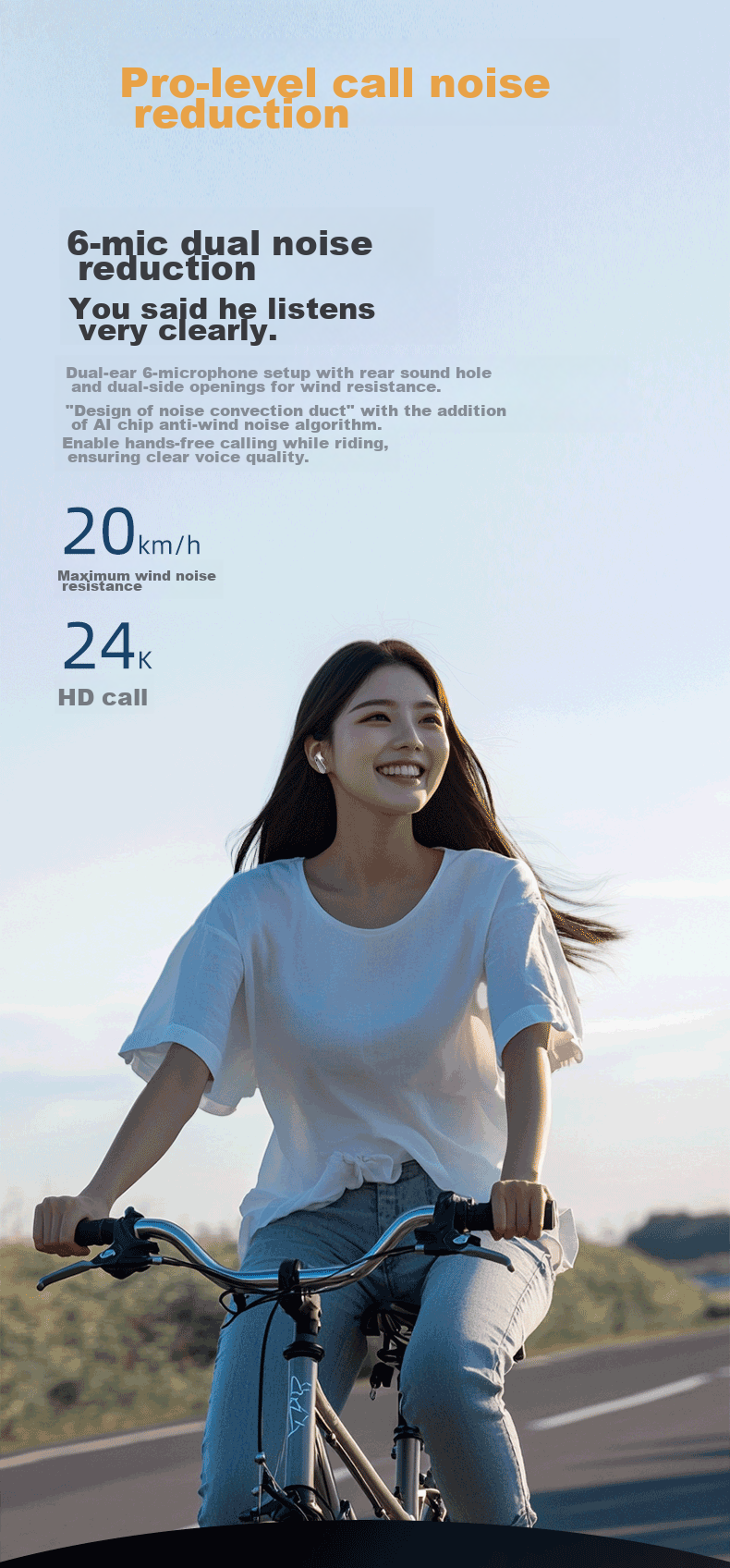 Yinbeiqi ClipLite 2026 New Clip-On AI Bluetooth Earphones Open-Ear Bone Conduction Sports Ear-Hook Noise-Cancelling HD Call Gift 6