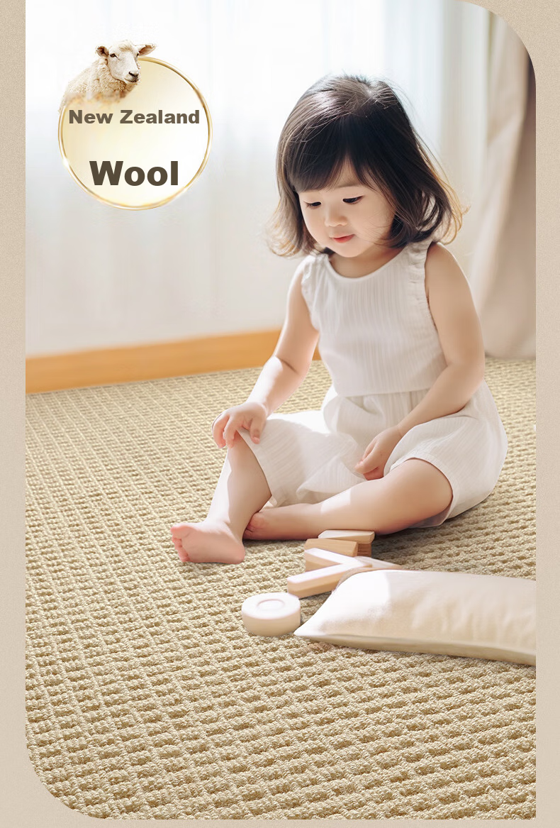 Dajiang Bedroom Bedside Rug, Wool Light Luxury High-End Feel, End-Of Rug, Long Strip Bedrug, 60x180cm 11