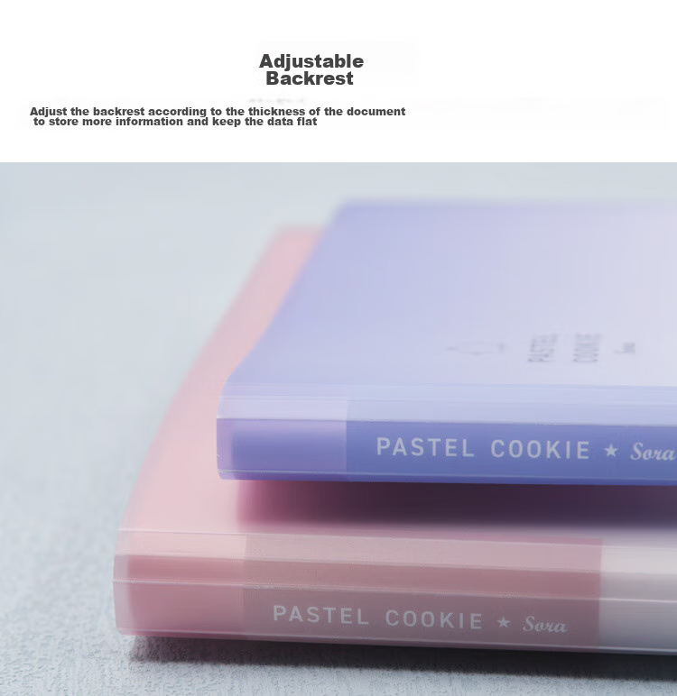 KOKUYO A3 Document Folder with Folding Design, Pastel Cookie Sky Clear Yellow And Purple, 20 Pockets for Student Exam Papers, 1 Piece WSG-CBVW28YV 5