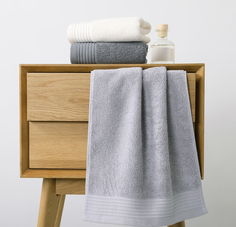 KING SHORE Thickened 100% Pure Cotton Face Towels, All Cotton Absorbent Towels, Class A Hotel and Sports Towels, Pack of 3 1