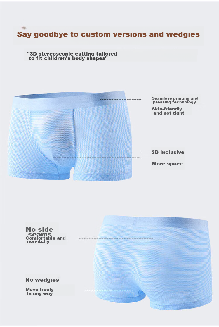 Hzasz Youth Underwear, Puberty Children's Underwear, 16-Year-Old And 12-Year-Old Teens' Modal Shorts for Boys in Middle School 4